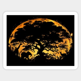 Blazing Sunset In African Safari Sticker